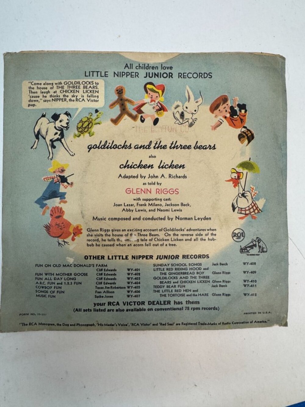 RCA Victor 3- 45 RPM Children's Yellow Vinyl Records- - Picture 3 of 8